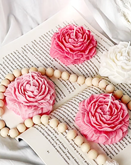Peony Flower Candle