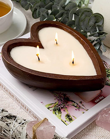 Wooden Heart Candles - 400/pc