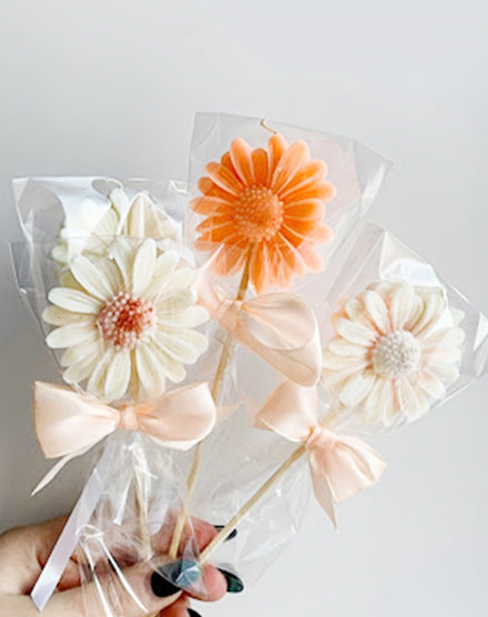 Daisy Flower Candles - 50 pc