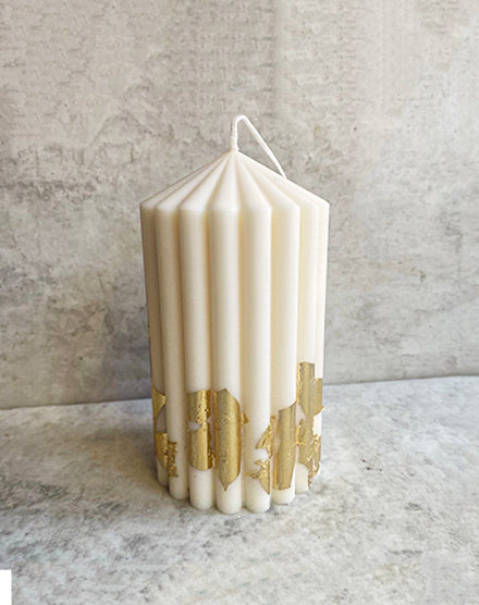 Lined Pillar Candles