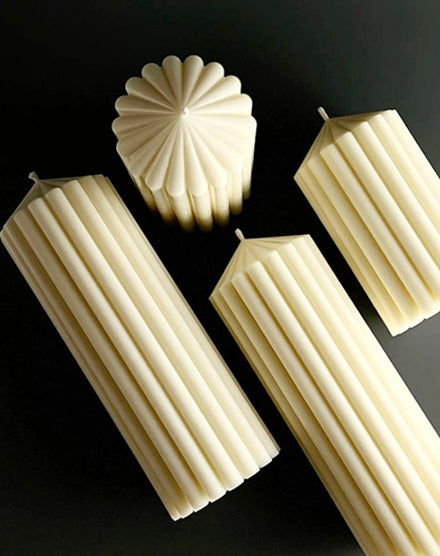Lined Pillar Candles