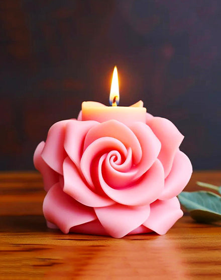 Rose Pillar Candle